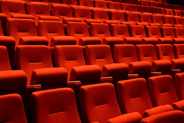 State-of-the-art cinema auditorium with empty seats