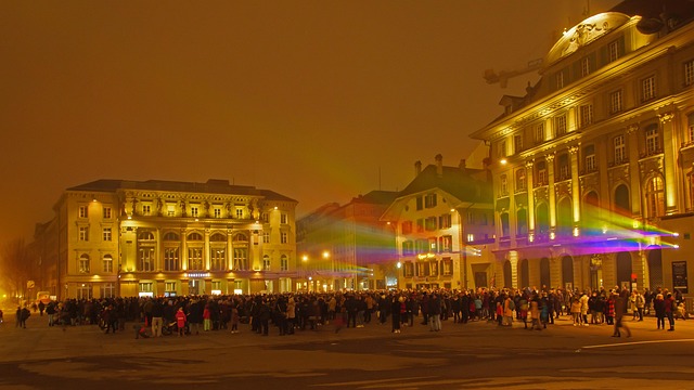 Holographic projection of a futuristic city